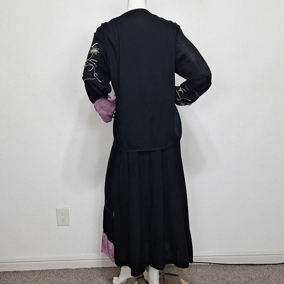 Drapers & Damons Bohemian Lagenlook Beaded Fairy Jacket & Maxi Dress Set Size XL - Picture 7 of 12